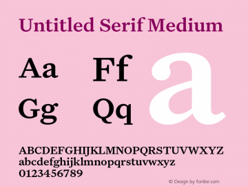 UntitledSerif-Medium Version 1.000;0图片样张