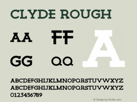 Clyde Rough Version 1.000 Font Sample