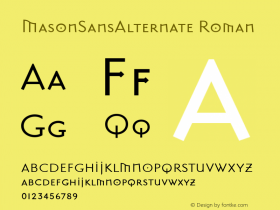 MasonSansAlternate Roman Version 1.00图片样张