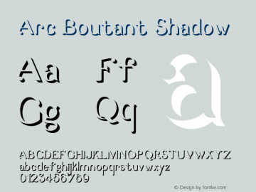 ArcBoutant-Shadow Version 1.000 Font Sample