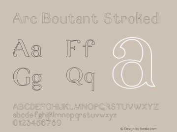ArcBoutant-Stroked Version 1.000 Font Sample