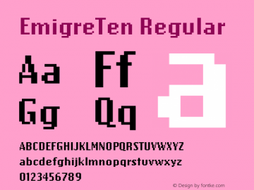 EmigreTen Regular Altsys Fontographer 3.5  4/22/93图片样张