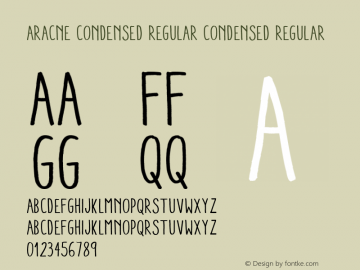 Aracne Condensed Regular Version 1.001图片样张