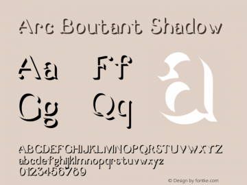 ArcBoutant-Shadow Version 1.000 Font Sample