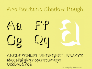 ArcBoutant-ShadowRough Version 1.000 Font Sample