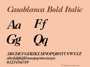 Casablanca Bold Italic 001.003图片样张