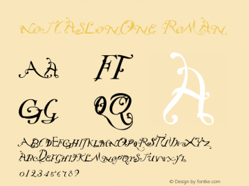 NotCaslonOne Roman Version 1.00 Font Sample