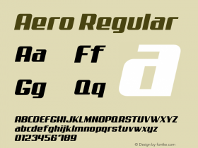 Aero Version 001.000 Font Sample