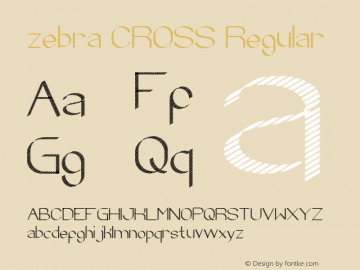 zebra CROSS Version 1.00 March 23, 2012, initial release Font Sample