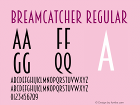 Breamcatcher-Regular Version 1.000图片样张