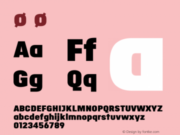 ø Version 1.00 2016 Font Sample