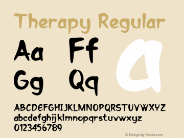 Therapy Version 1.000 Font Sample