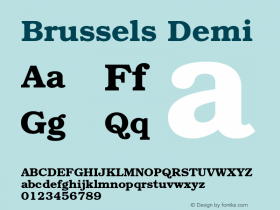 Brussels Demi Version 3.1 Font Sample