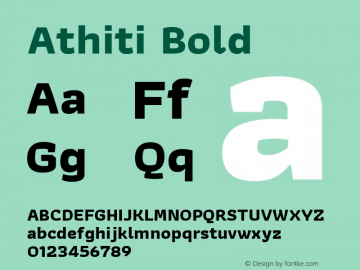 Athiti Bold Version 1.033 Font Sample