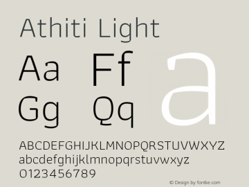 Athiti Light Version 1.033 Font Sample
