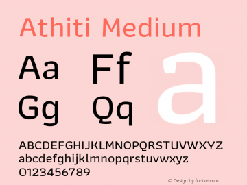 Athiti Medium Version 1.033 Font Sample