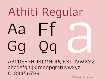 Athiti Regular Version 1.033 Font Sample