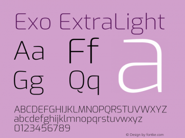 Exo ExtraLight Version 1.500图片样张