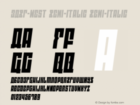 EAST-west Semi-Italic Version 1.0; 2014图片样张