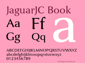 JaguarJC Book Macromedia Fontographer 4.1 23/4/96 Font Sample