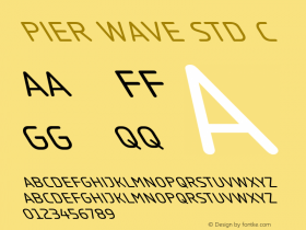 Pier Wave Std Reg C Version 1.000 Font Sample