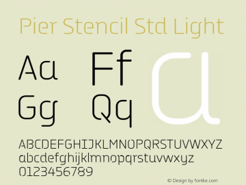 0a266623887d8082 - subset of Pier Stencil Std Lt Version 1.000 Font Sample