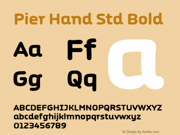 ec3b8e27144bab01 - subset of PIer Hand Std Bld Version 1.000 Font Sample