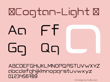 ☞Cogtan-Light Version 1.000;com.myfonts.easy.leandro-ribeiro-machado.cogtan.light.wfkit2.version.3Uhs Font Sample
