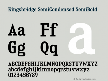 KingsbridgeScSb-Regular Version 1.000 Font Sample