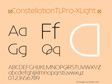 ☞ConstellationTLPro-XLight Version 1.20; 2009;com.myfonts.easy.tilde.constellation-pro.thin.wfkit2.version.3kSD图片样张