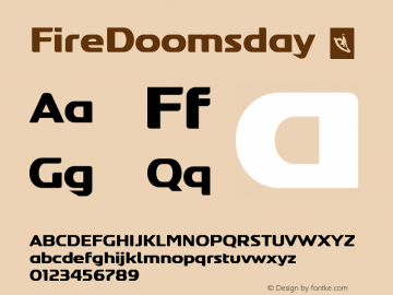 ☞Fire Doomsday Version 1.00 December 29, 2011, initial release;com.myfonts.easy.layarbahtera.fire-doomsday.regular.wfkit2.version.3ECU图片样张