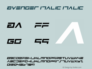 Avenger Italic 001.000图片样张