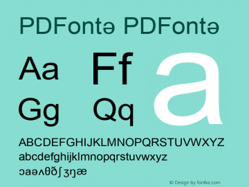 PDFont2  Font Sample