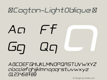 ☞Cogtan-LightOblique Version 1.000;com.myfonts.easy.leandro-ribeiro-machado.cogtan.light-oblique.wfkit2.version.3Uht图片样张