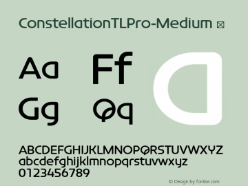 ☞ConstellationTLPro-Medium Version 1.20; 2009;com.myfonts.easy.tilde.constellation-pro.medium.wfkit2.version.3kTc Font Sample