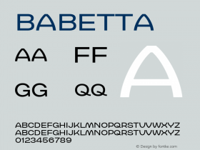 ☞Babetta Version 1.003;com.myfonts.easy.viktornuebel.babetta.regular.wfkit2.version.4avr Font Sample