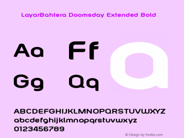 ☞LayarBahtera Doomsday Extended Bold Version 1.00 January 11, 2013, initial release;com.myfonts.easy.layarbahtera.layar-bahtera-doomsday.ext-bold.wfkit2.version.3UKA图片样张