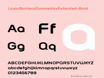 ☞LayarBahtera Doomsday Extended Bold Version 1.00 January 11, 2013, initial release;com.myfonts.easy.layarbahtera.layar-bahtera-doomsday.ext-bold.wfkit2.version.3UKA图片样张