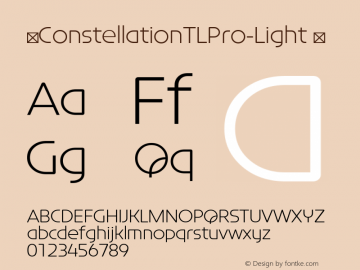 ☞ConstellationTLPro-Light Version 1.20; 2009;com.myfonts.easy.tilde.constellation-pro.light.wfkit2.version.3kTd Font Sample