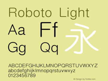 Roboto-Light Version 2.00 August 3, 2017 Font Sample