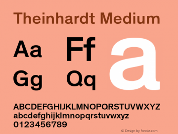 Theinhardt-Medium Version 2.000 Font Sample