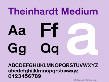 Theinhardt-Md Version 002.000 Font Sample