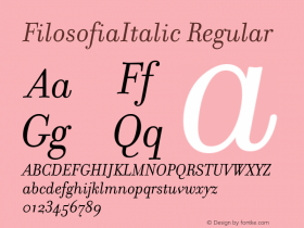 FilosofiaItalic Regular 001.000图片样张