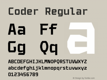 Coder Version 1.20 February 19, 2011 Font Sample