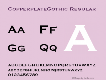 Copperplate-ThirtyOneBC 001.000 Font Sample