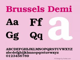 Brussels Demi Version 1.10 Font Sample