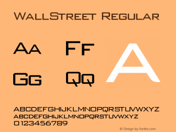 WallStreet Altsys Fontographer 4.1 5/11/95 Font Sample