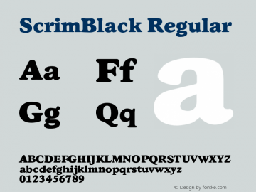 ScrimBlack 001.001 Font Sample