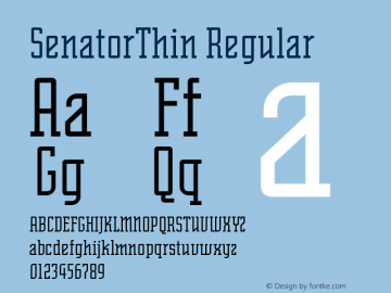 SenatorThin 001.001 Font Sample