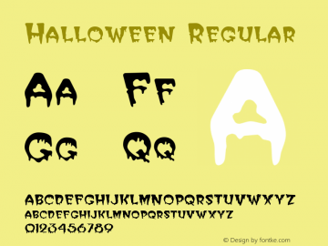 Halloween Regular Altsys Metamorphosis:12/1/92 Font Sample